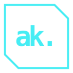 AK Logo in Cyan
