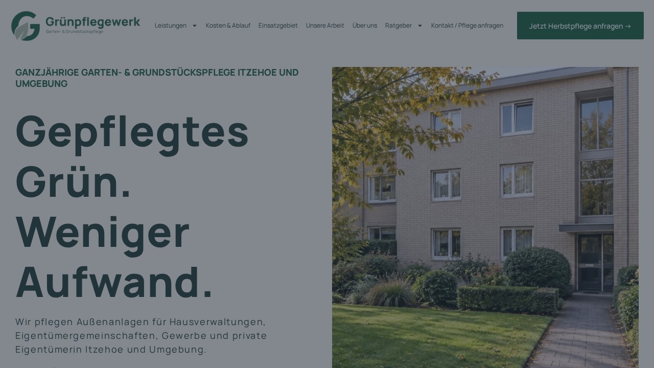 Grünpflegewerk – Website-Vorschau